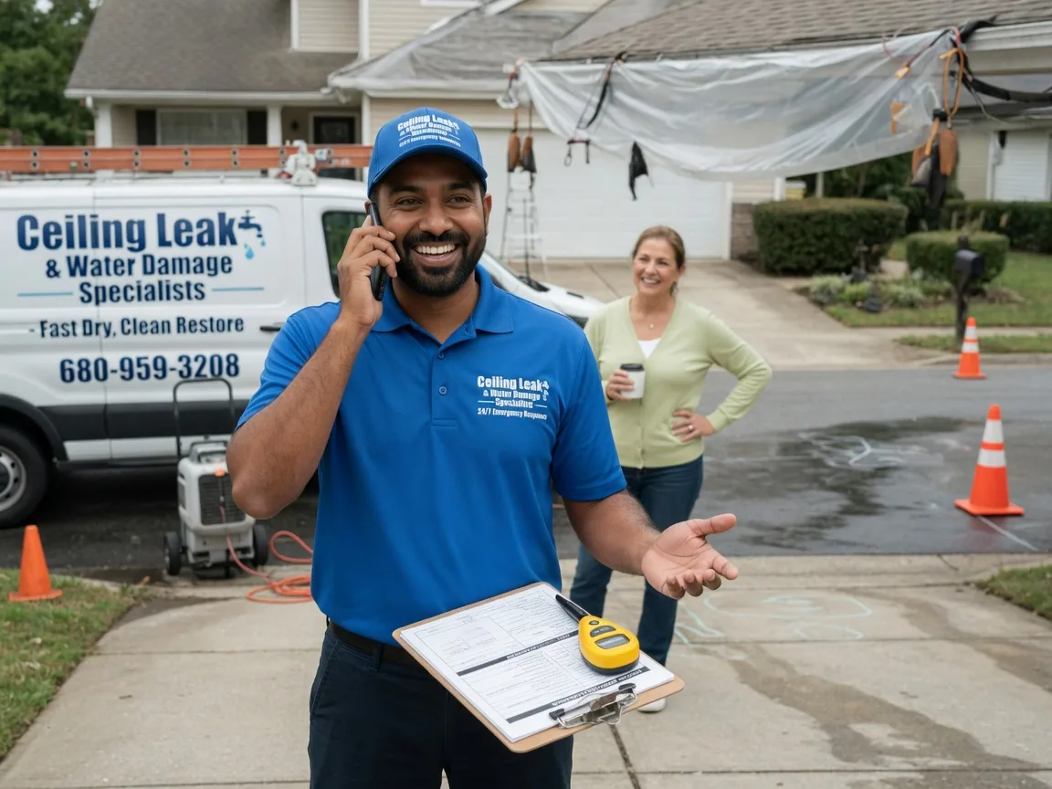 Ceiling Leak Cleanup De Witt, IA FAQs